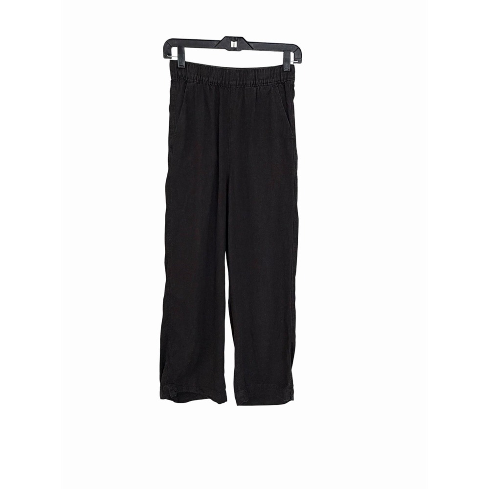 Patagonia Garden Island Pants Womens XS Wide Leg Black Hemp Blend Pockets ST11-1